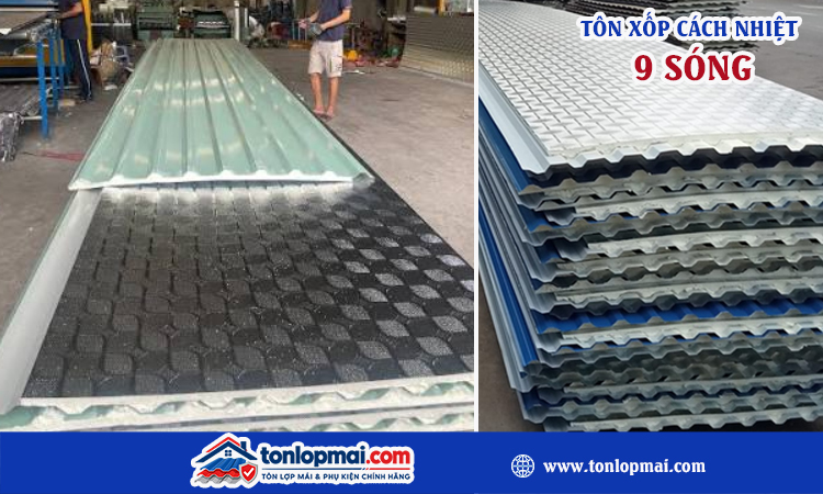 Tôn xốp cách nhiệt 9 sóng